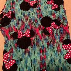 Lularoe Disney Minnie Mouse Ear OS Leggings